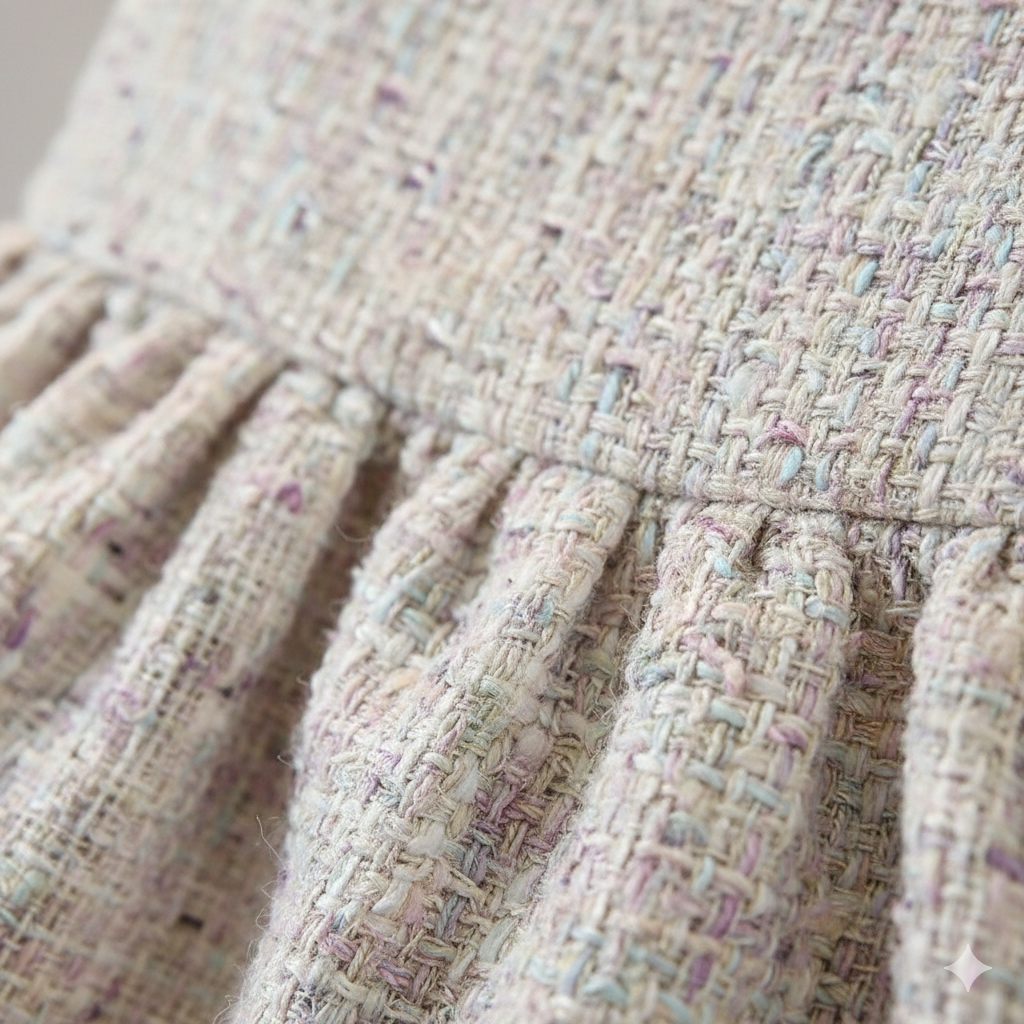 🌸 Ensemble d'hiver élégant pour fille – Manteau doux, robe à carreaux et mini sac 🌸