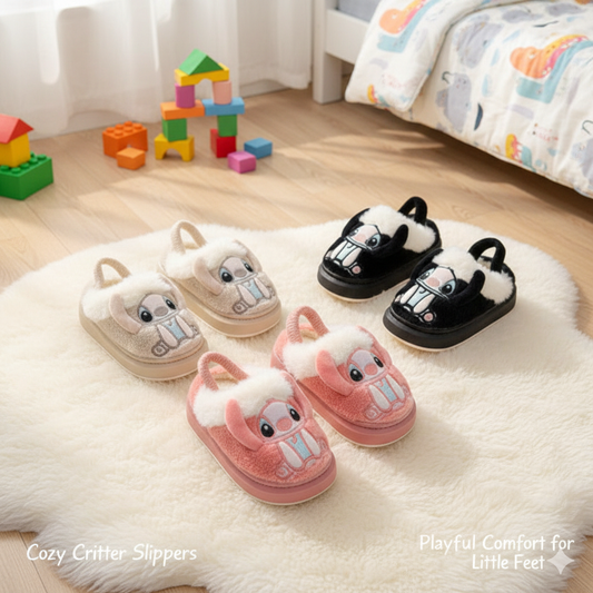 "Cozy Kids’ Animal Plush Slippers – Soft, Warm & Adorably Fun"