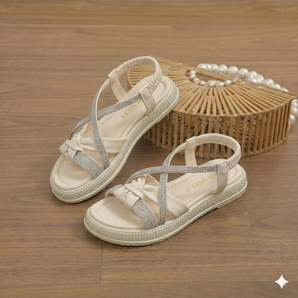 Sandales filles élégantes à lanières croisées