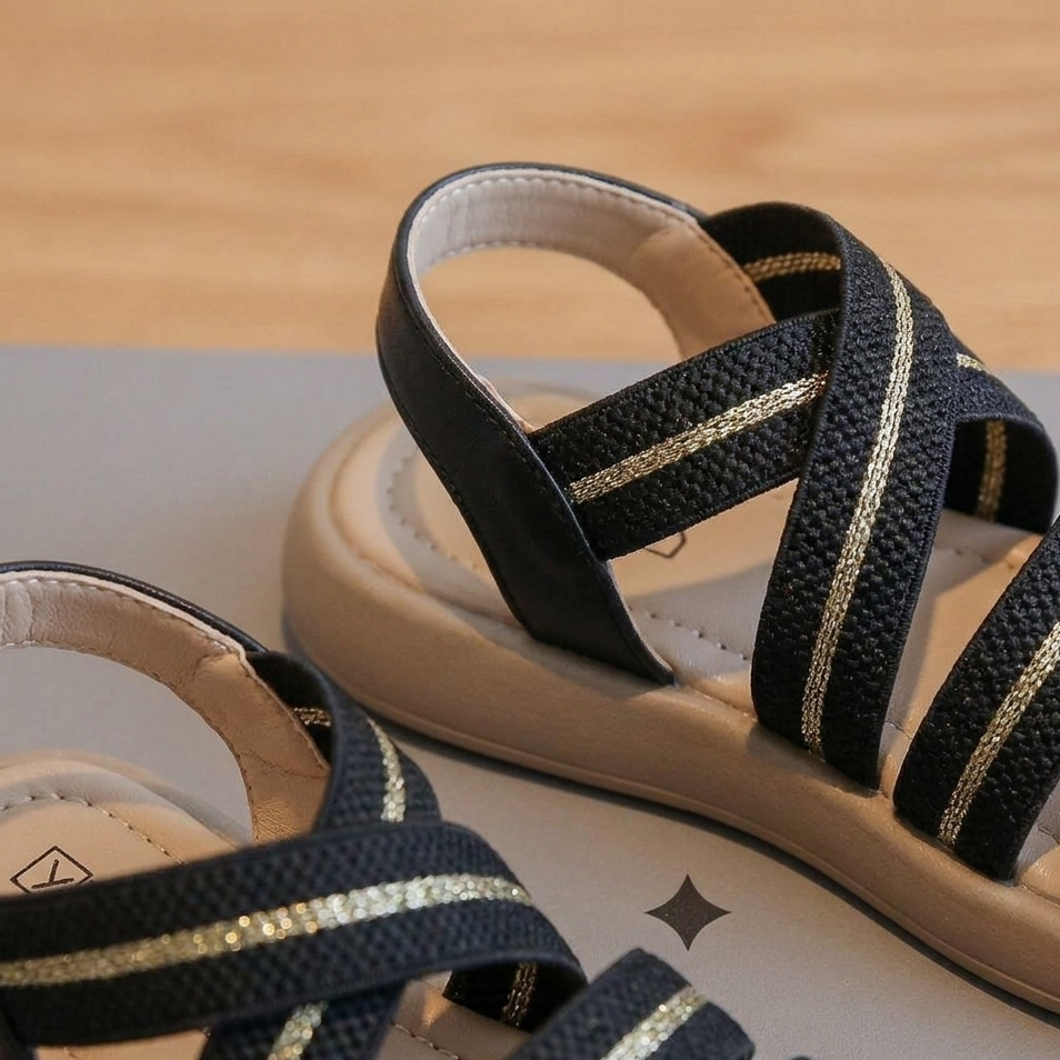 Sandales Confort Multibrides Fille – Chaussures d'Été Décontractées Légères