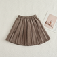 Ensemble deux pièces automne/hiver pour fille : manteau à revers en tweed décontracté et jupe plissée rétro