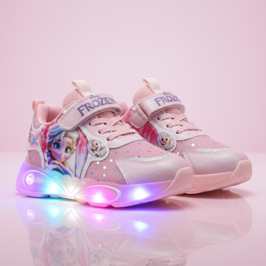 ✨ Sparkle Princess LED Sneakers for Kids – Light-Up Glitter Shoes ✨