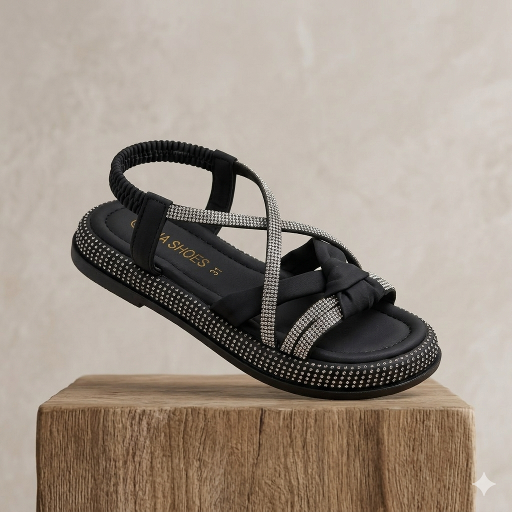 Sandales filles élégantes à lanières croisées