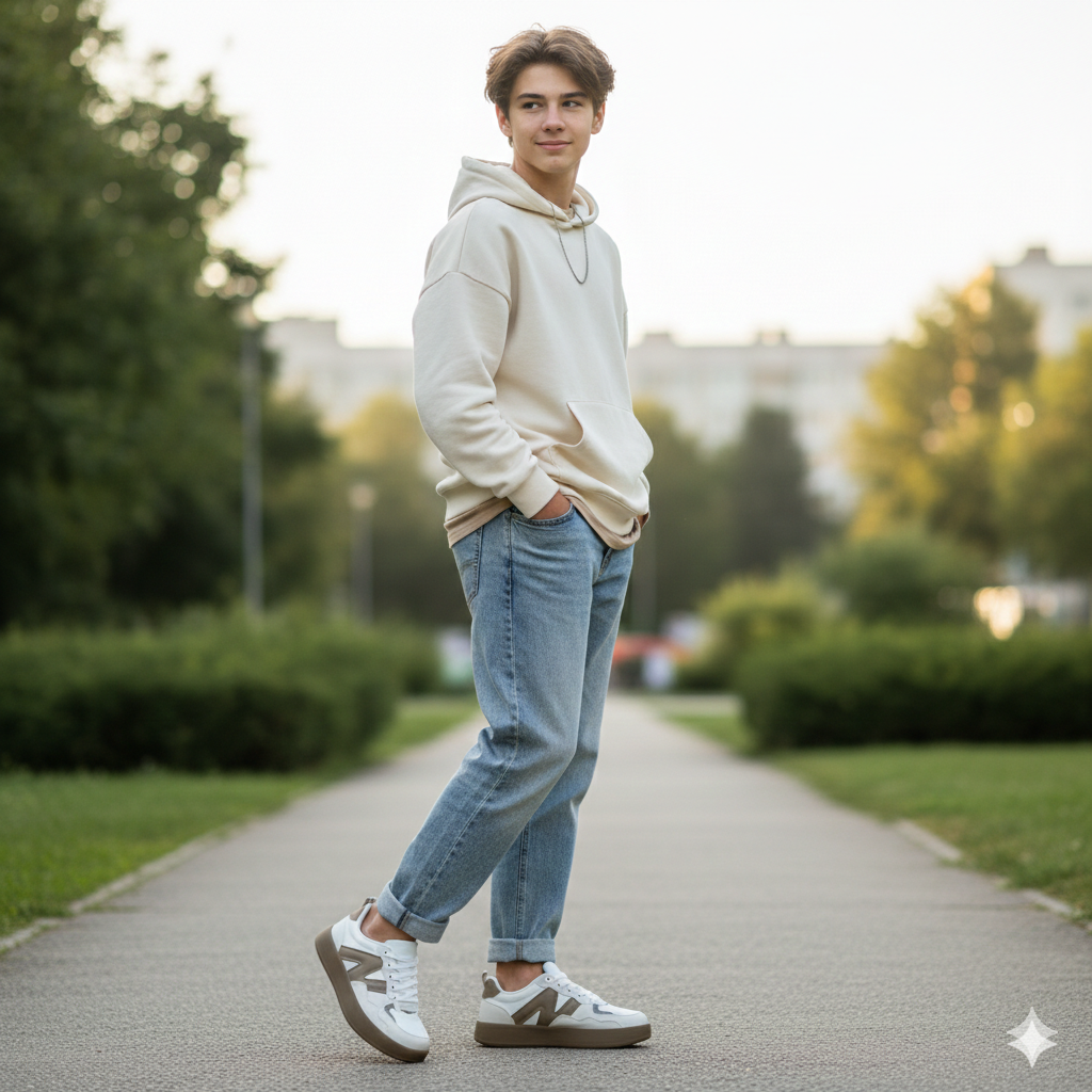 Baskets basses classiques pour enfants – Fermeture à lacets et à scratch | Chaussures résistantes pour tous les jours