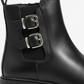 Girls’ Black Buckle Ankle Boots with Chunky Sole