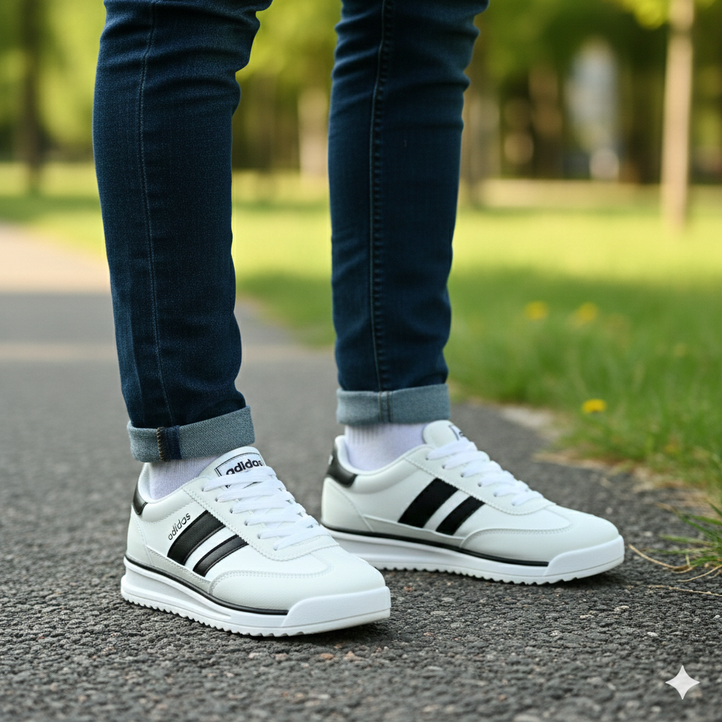 Classic Stripe Unisex Sneakers – Comfortable Everyday Casual Shoes