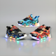 Children’s Light-Up Sneakers with Hero Print, Comfortable LED Running Shoes for Boys