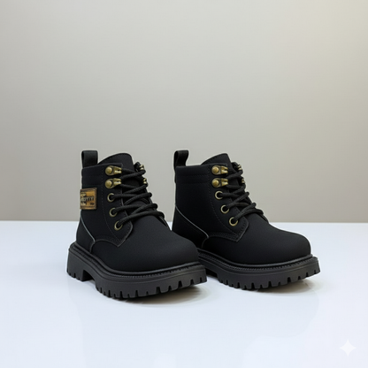 Boys' Lace-Up  Boots: Anti-Slip Grip, Lug Outsole