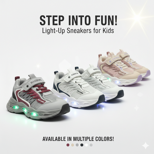 Baskets de sport lumineuses LED pour enfants – Chaussures de course respirantes et confortables