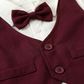 Boys Formal Outfit Set – Elegant Shirt, Vest & Shorts with Bow Tie