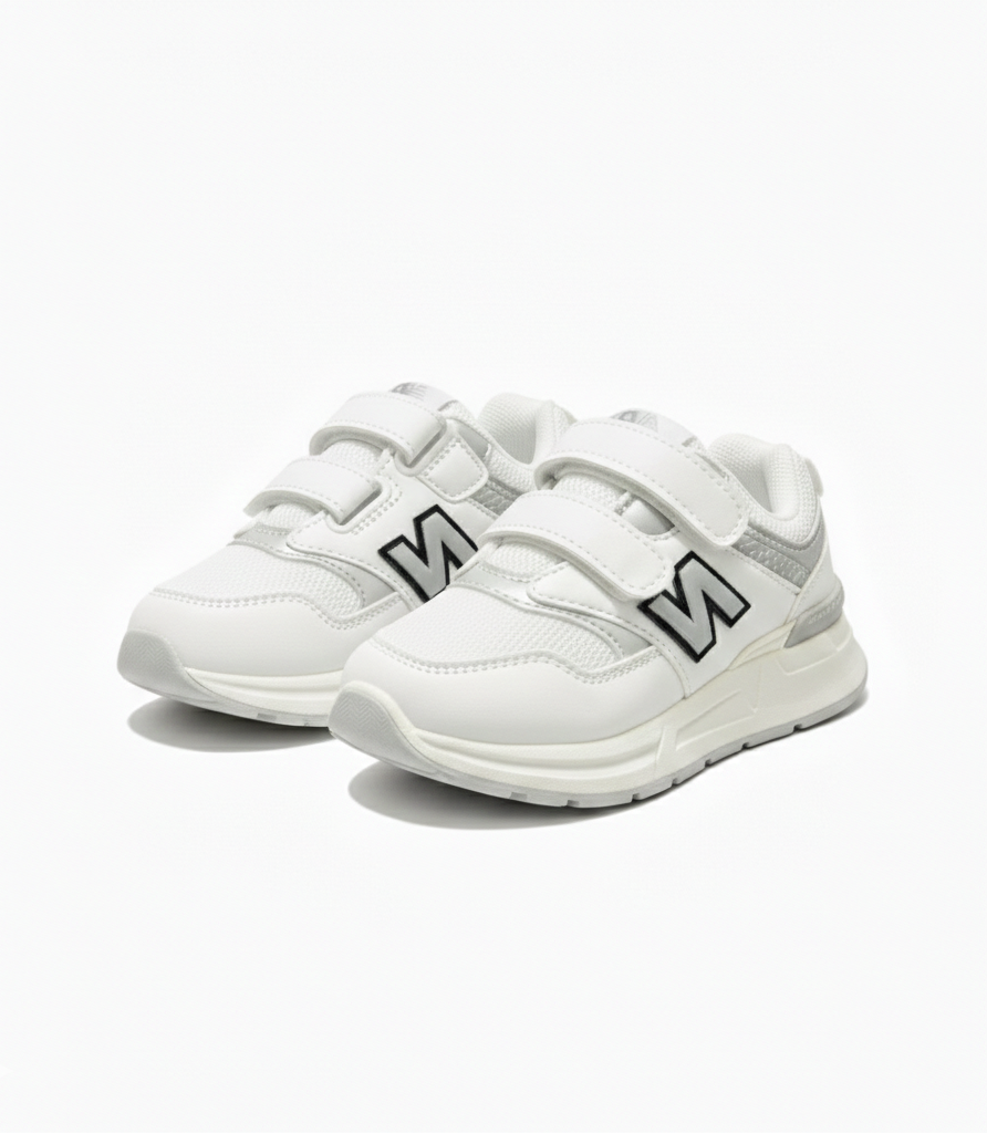 Kids Trendy Chunky Sneakers with Velcro & Lace Closure – Comfortable Everyday Shoes for Boys & Girls