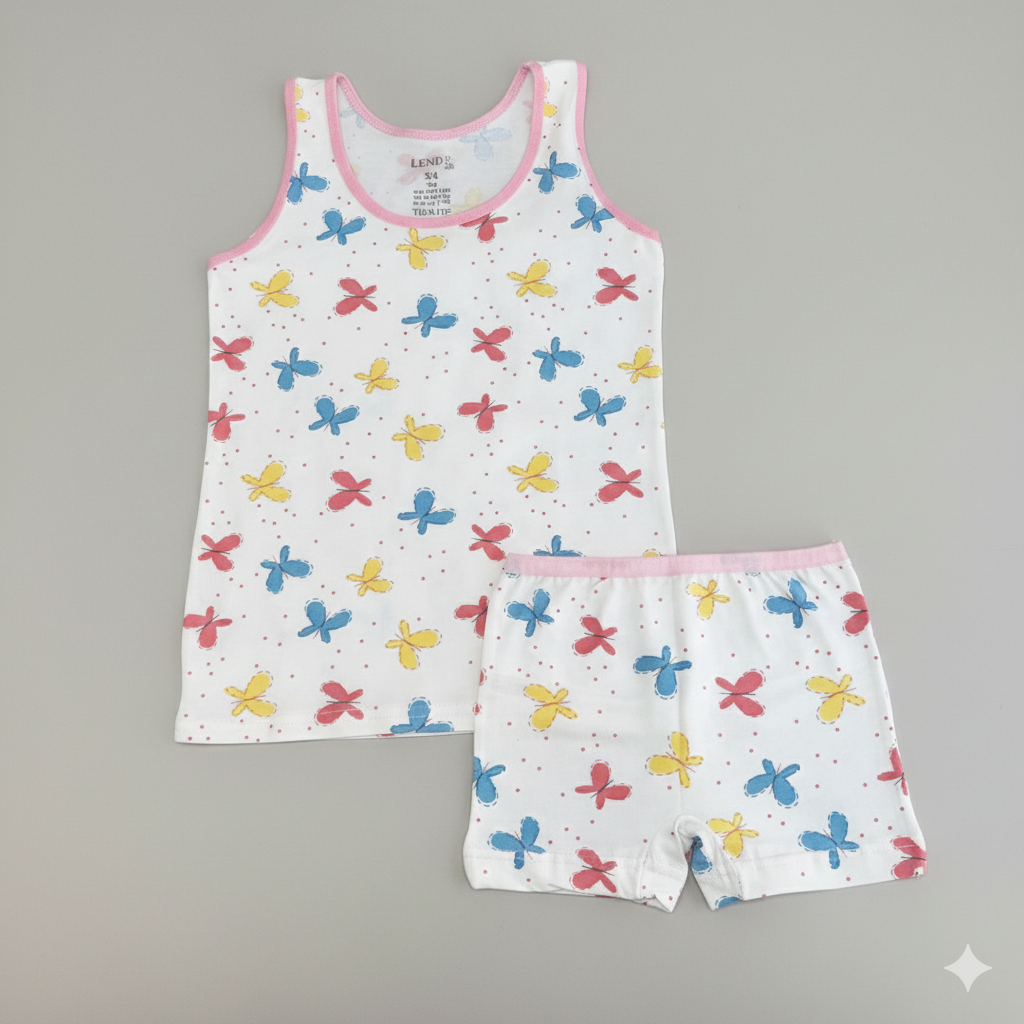 Body unisexe sans manches à imprimé licorne avec short assorti - Coton doux et confortable