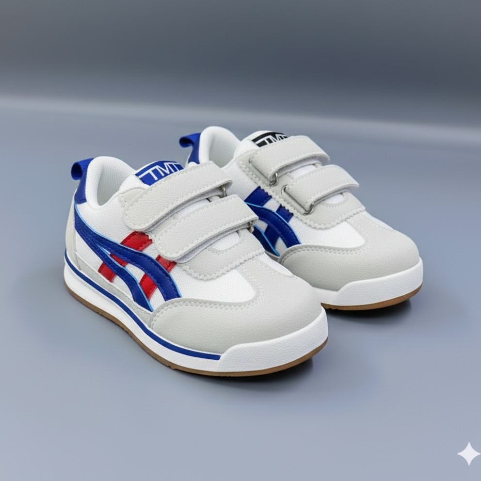 Baskets de sport décontractées pour enfants avec brides Velcro – Légères et confortables