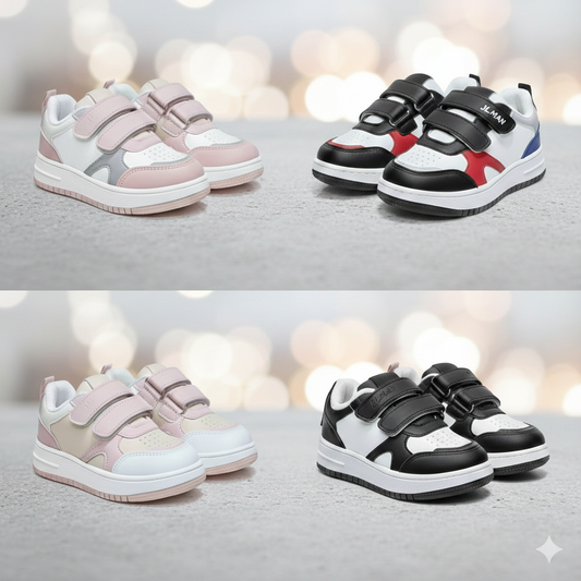 Kids Casual Sneakers with Velcro Closure – Stylish & Comfortable