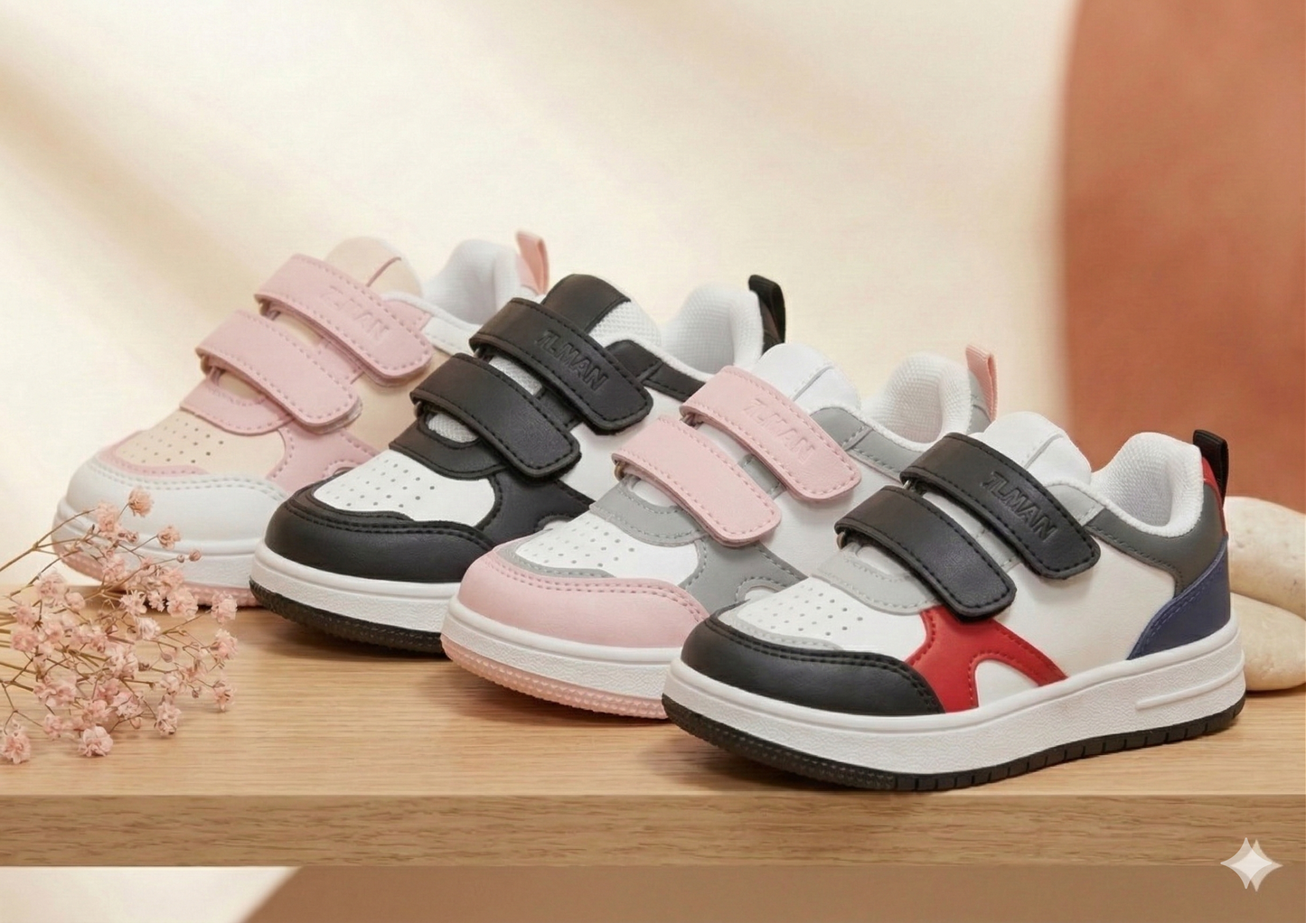 JLMAN Kids Premium Retro Court Sneakers - Uncompromising Everyday Style for Girls and Boys