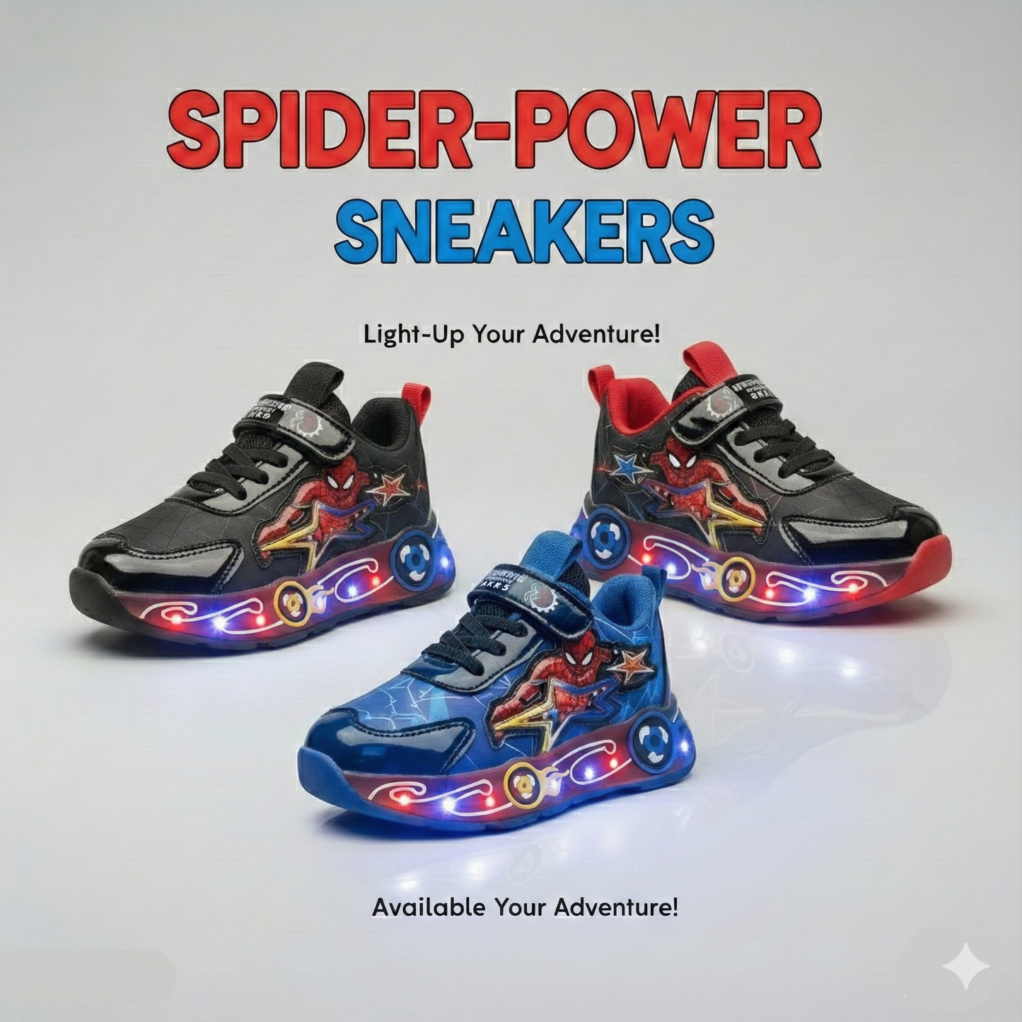 Baskets lumineuses Spider-Man pour enfants
