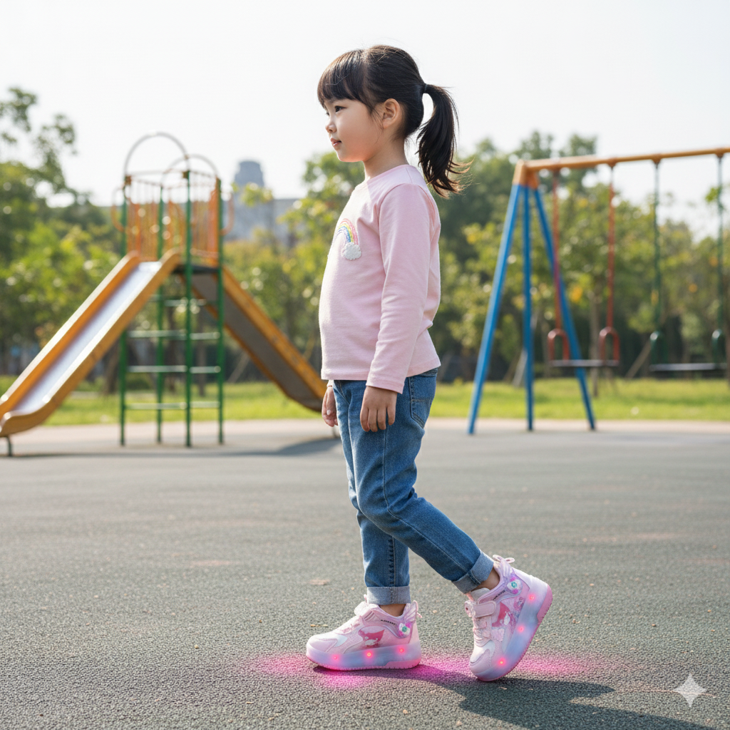 “DreamGlow Roller Sneakers – Light-Up Magic for Little Girls”