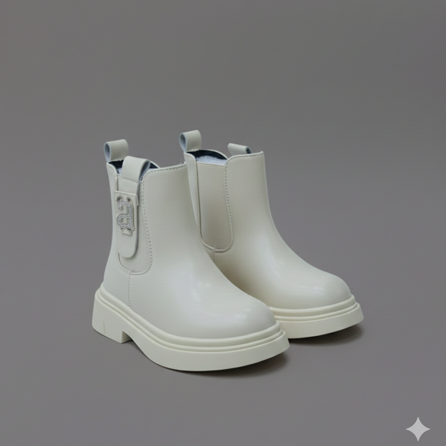 Bottines Chelsea épaisses pour filles : Matinées plus rapides, empiècements élastiques