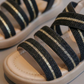 Sandales Confort Multibrides Fille – Chaussures d'Été Décontractées Légères