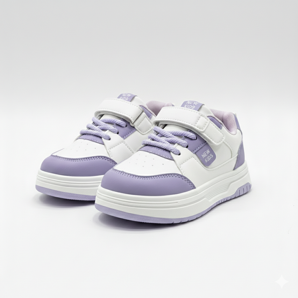 Kids Chunky Sneakers – Lightweight Platform Shoes with Velcro & Laces