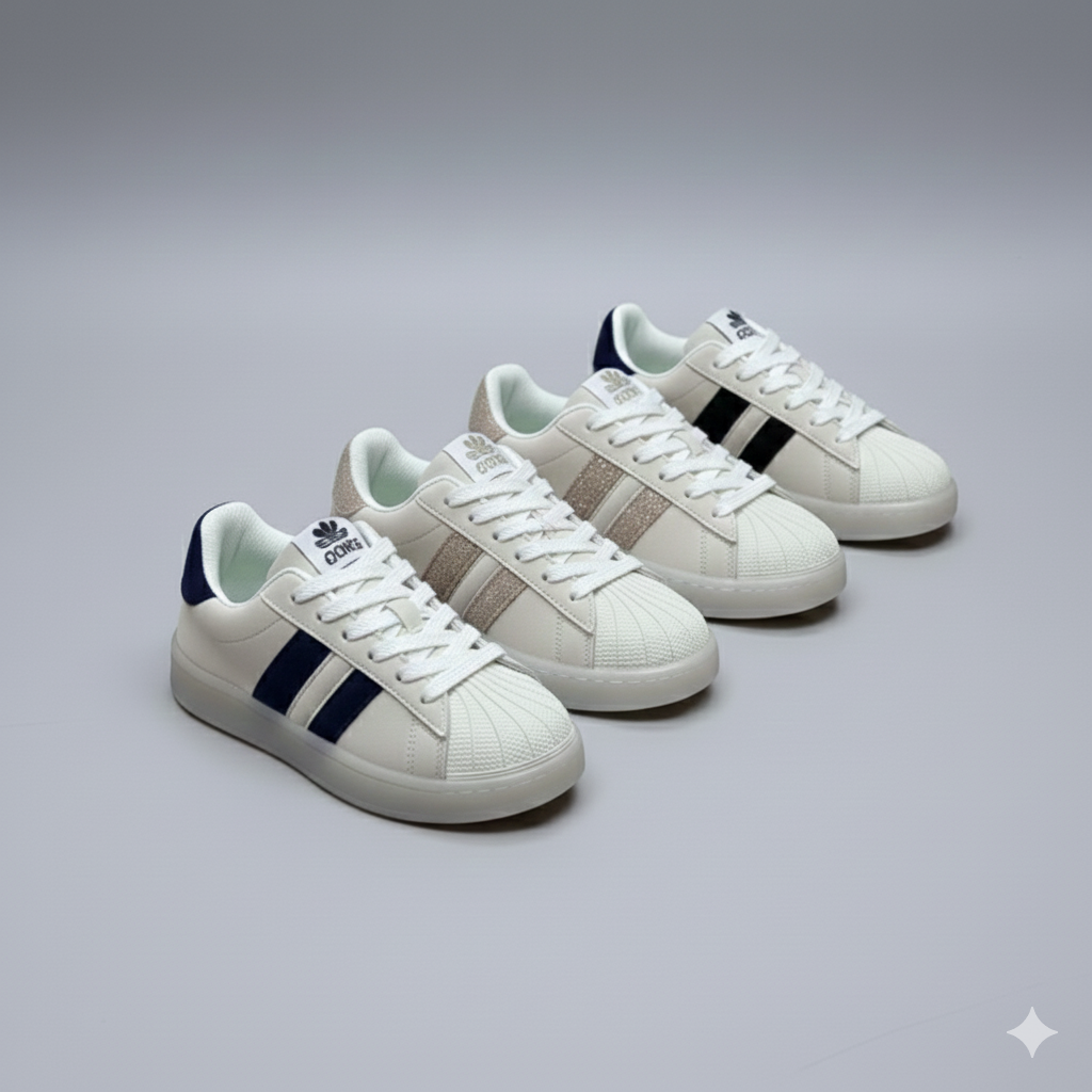 Baskets rayées classiques pour tout-petits – Chaussures légères et antidérapantes pour tous les jours