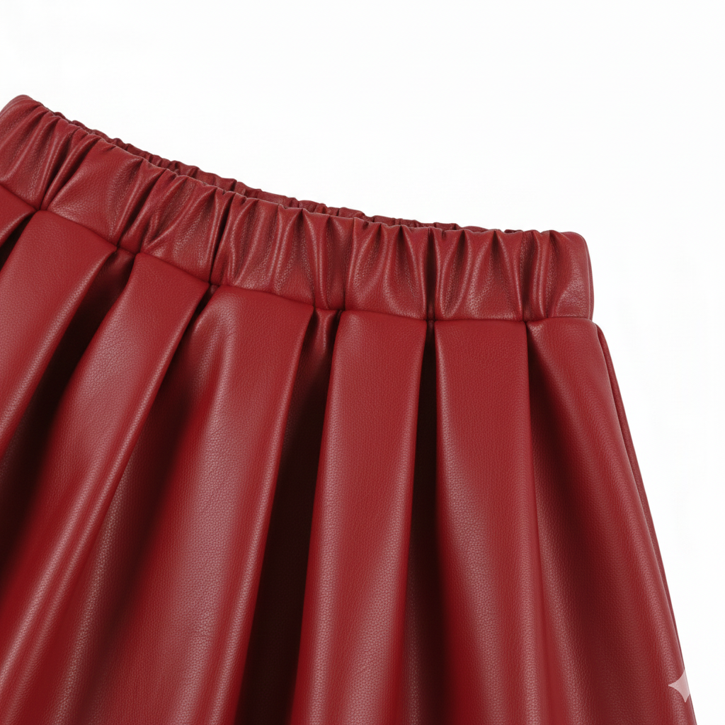 Girls Elegant Winter Outfit Set – Faux Fur Vest, Puff-Sleeve Top, Pleated Skirt & Matching Beret