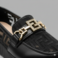 Girls Fashion Loafers with Chunky Sole & Gold Detail