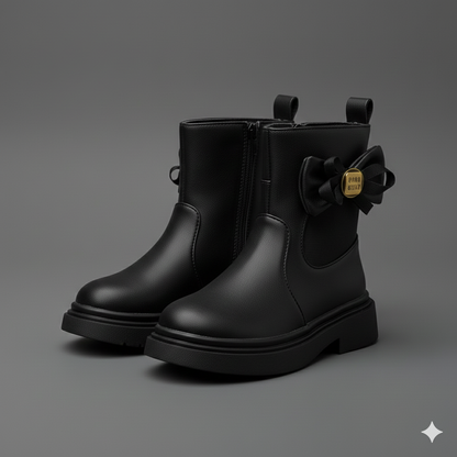 Bottes classiques confortables avec un joli nœud décoratif