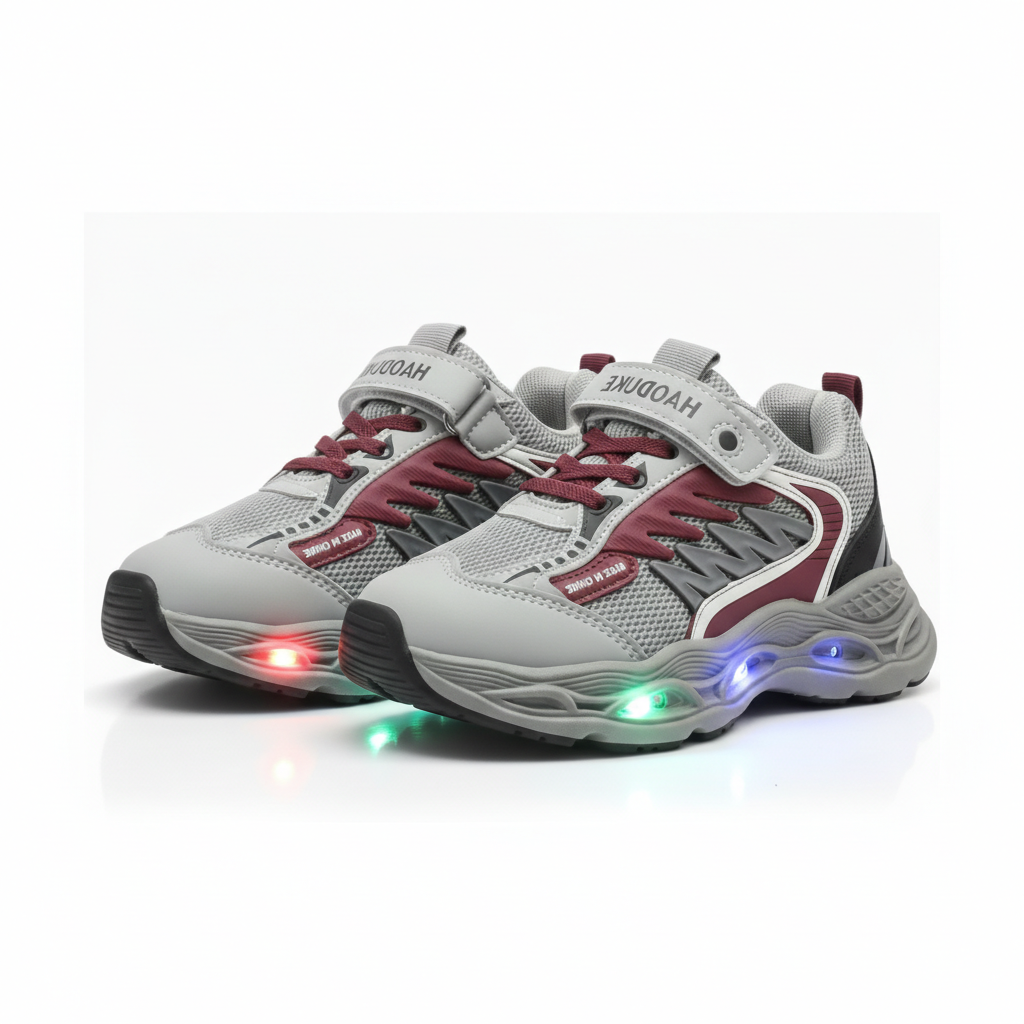 Kids LED Light-Up Sport Sneakers – Breathable & Comfortable Running Shoes
