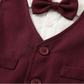 Boys Formal Outfit Set – Elegant Shirt, Vest & Shorts with Bow Tie