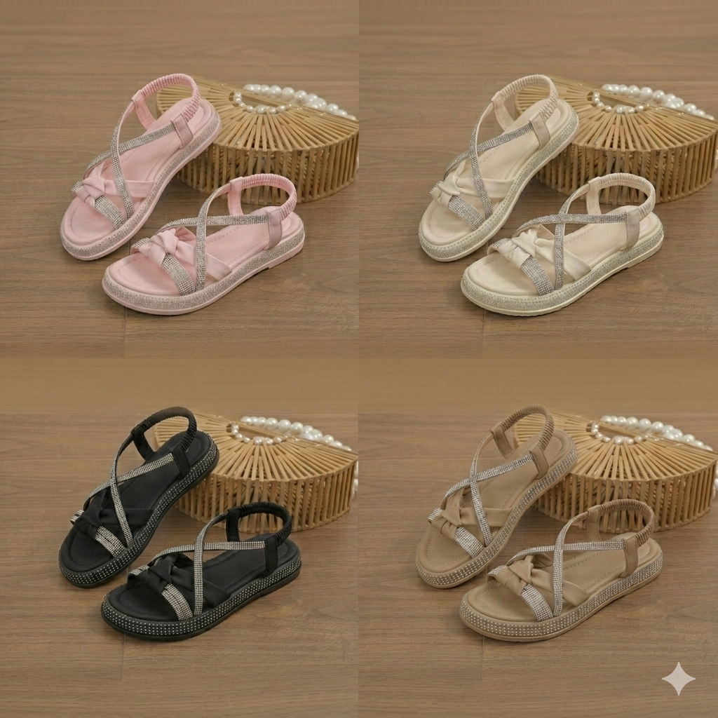 Sandales filles élégantes à lanières croisées