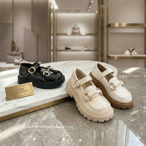 New Sleek and Stylish: Glossy Leather Shoes for Fashionable Girls