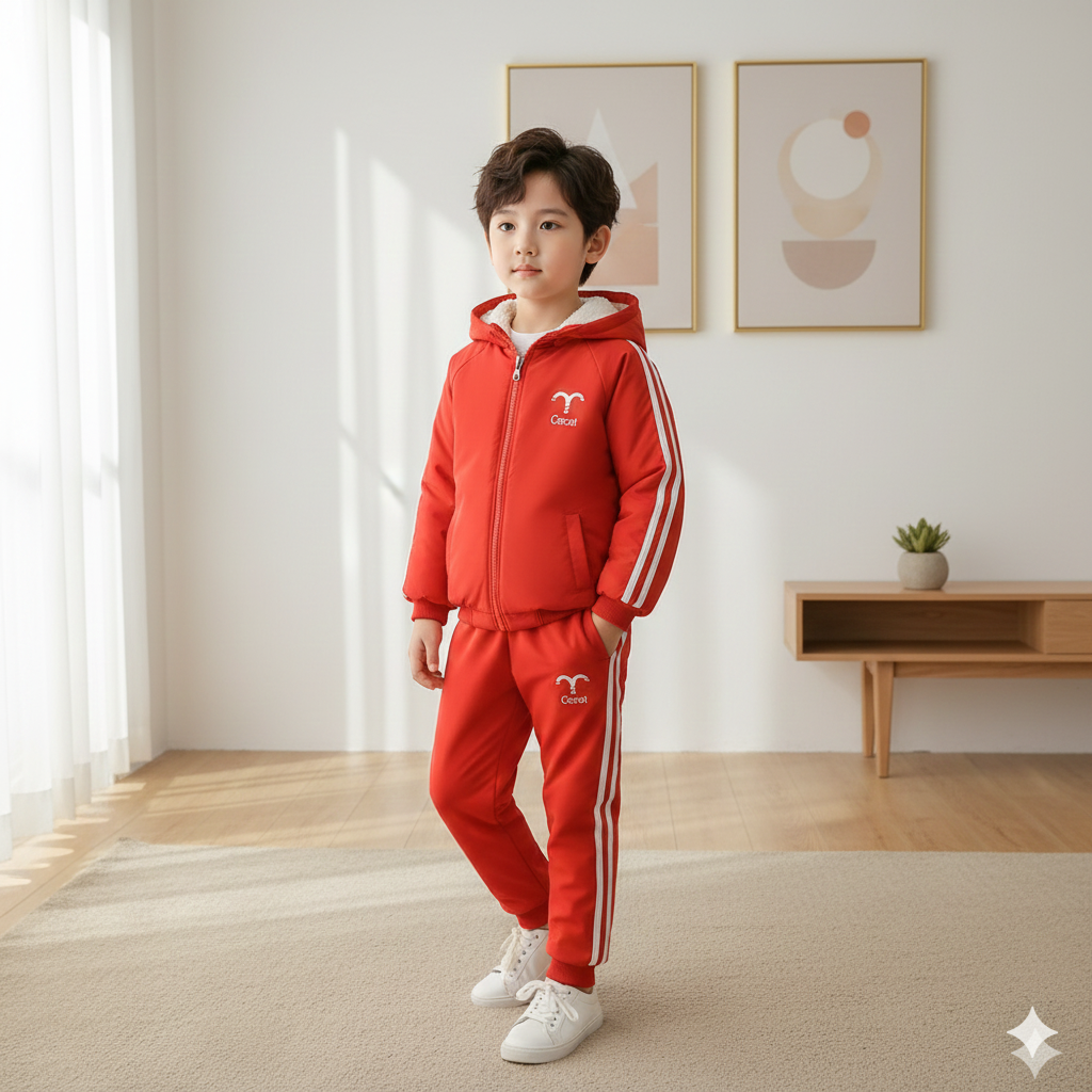 Unisex Kids Clothing Set 2PCS – Soft Cotton Top & Pants, Casual Comfortable Outfit for Boys and Girls