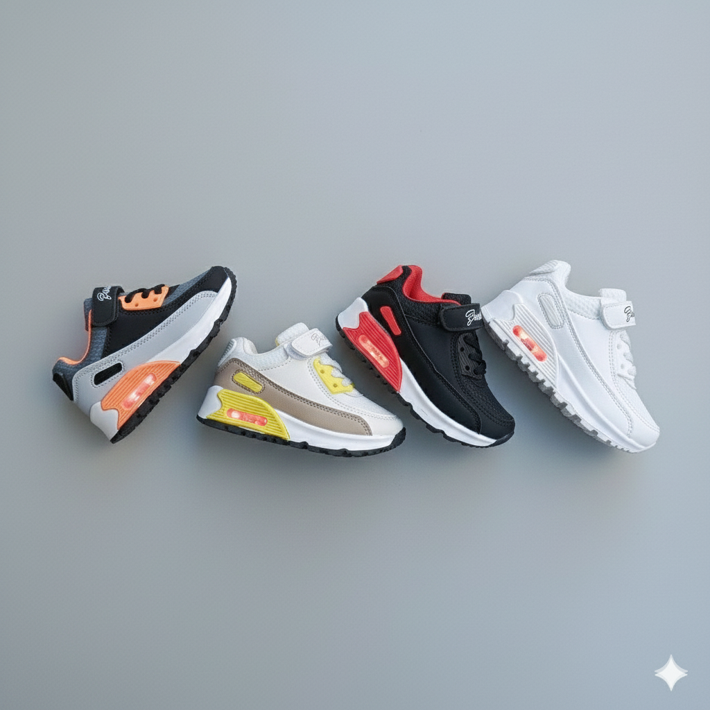 Kids Trendy Air Cushion Sneakers – Lightweight, Comfortable & Stylish Sports Shoes