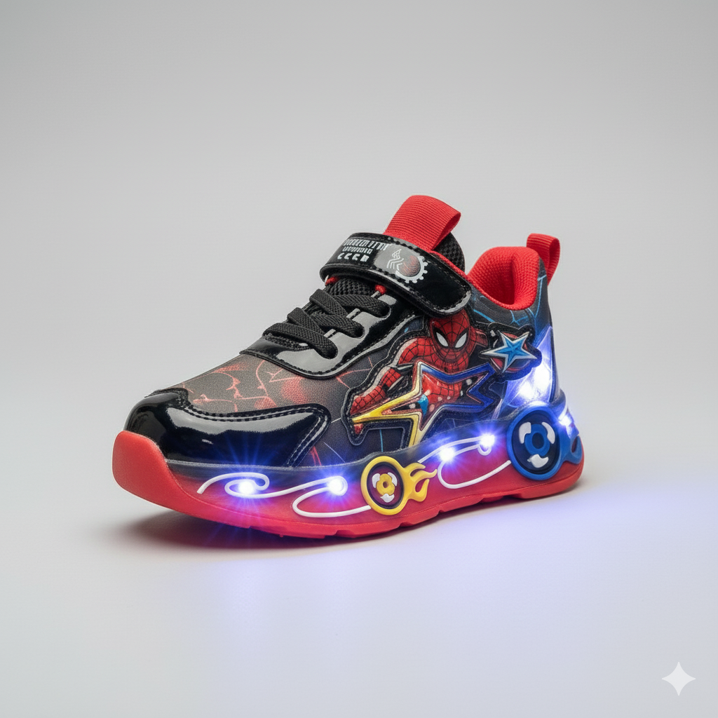 Baskets lumineuses Spider-Man pour enfants