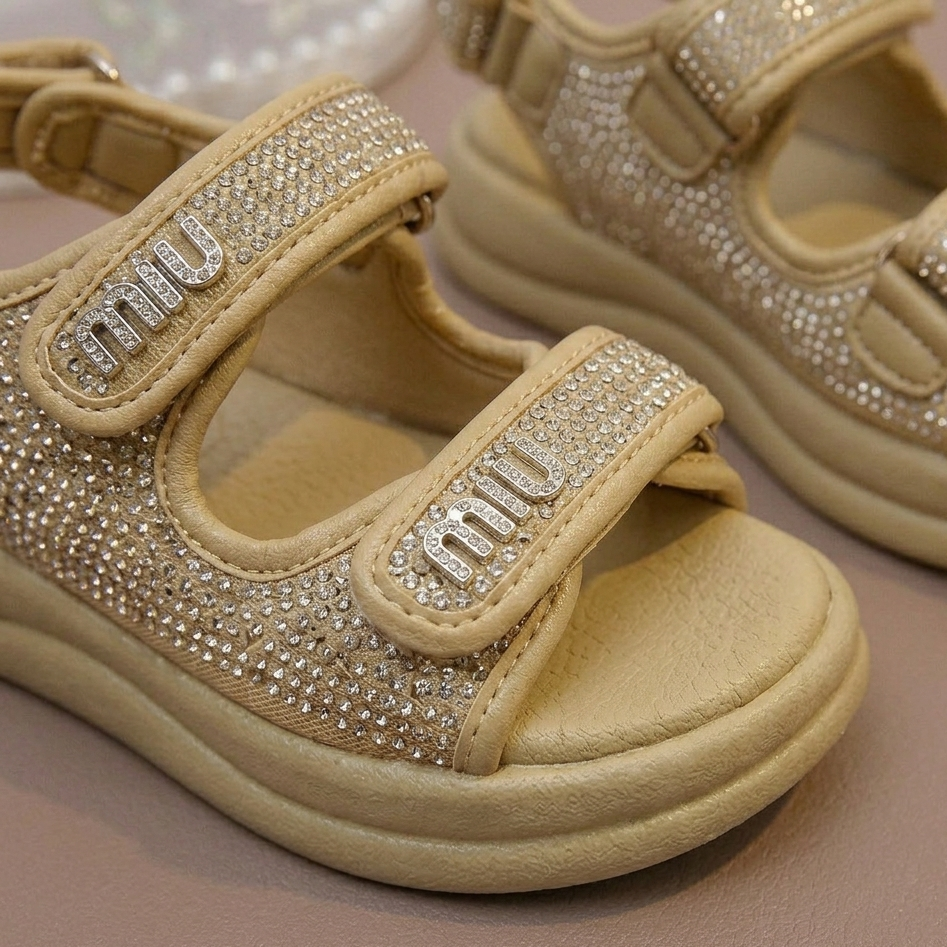 Elegant Girls Sandals – Sparkling Comfort with Stylish Touch