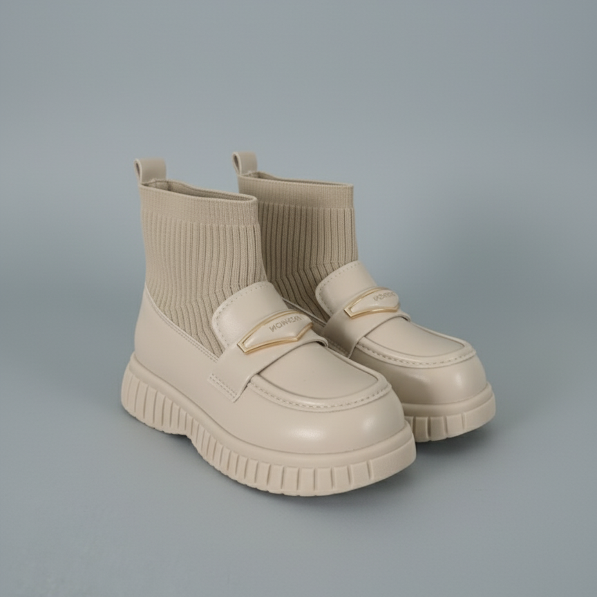 Girls' Sock-Loafer Boots — Slip On Fast, Grippy Lug Sole
