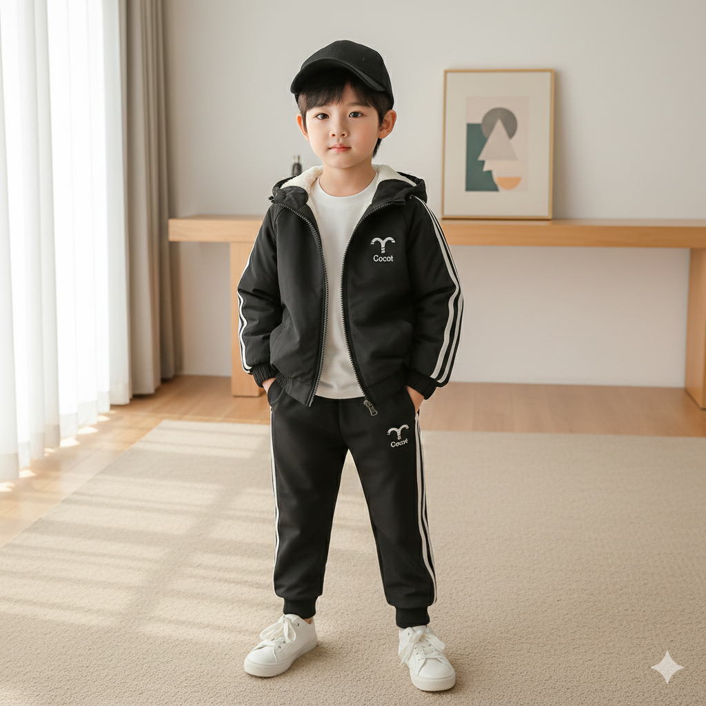 Unisex Kids Clothing Set 2PCS – Soft Cotton Top & Pants, Casual Comfortable Outfit for Boys and Girls