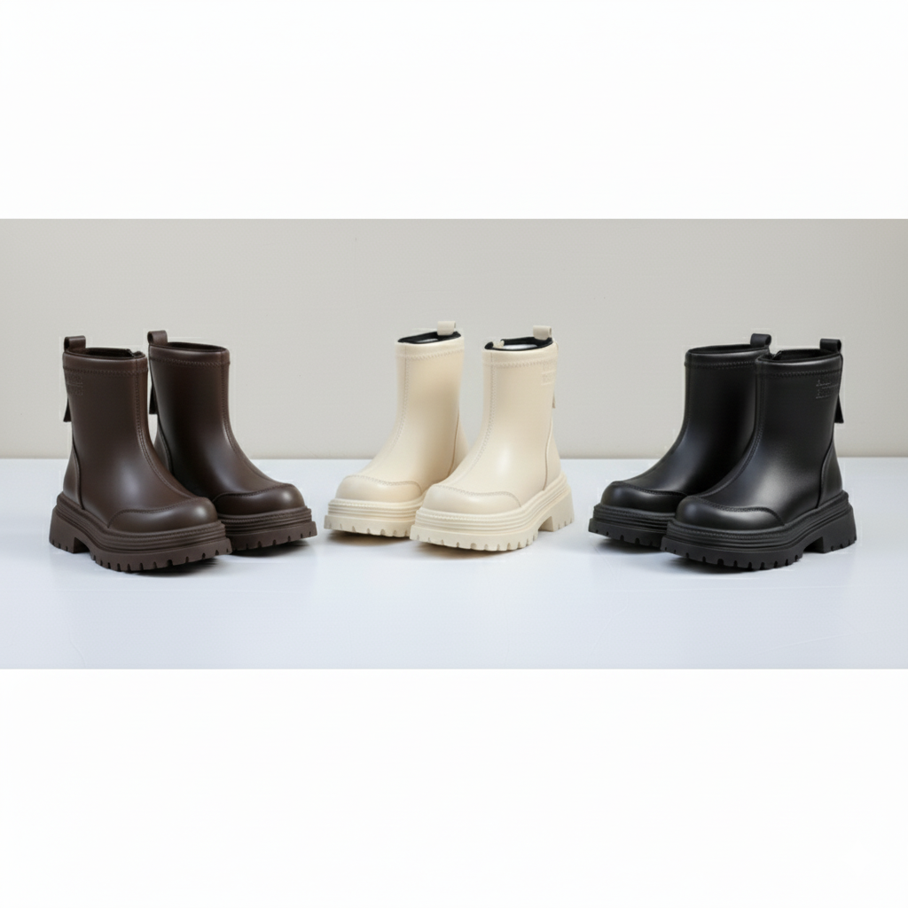 "Chunky Luxe Ankle Boots – Modern Edge in Every Step"