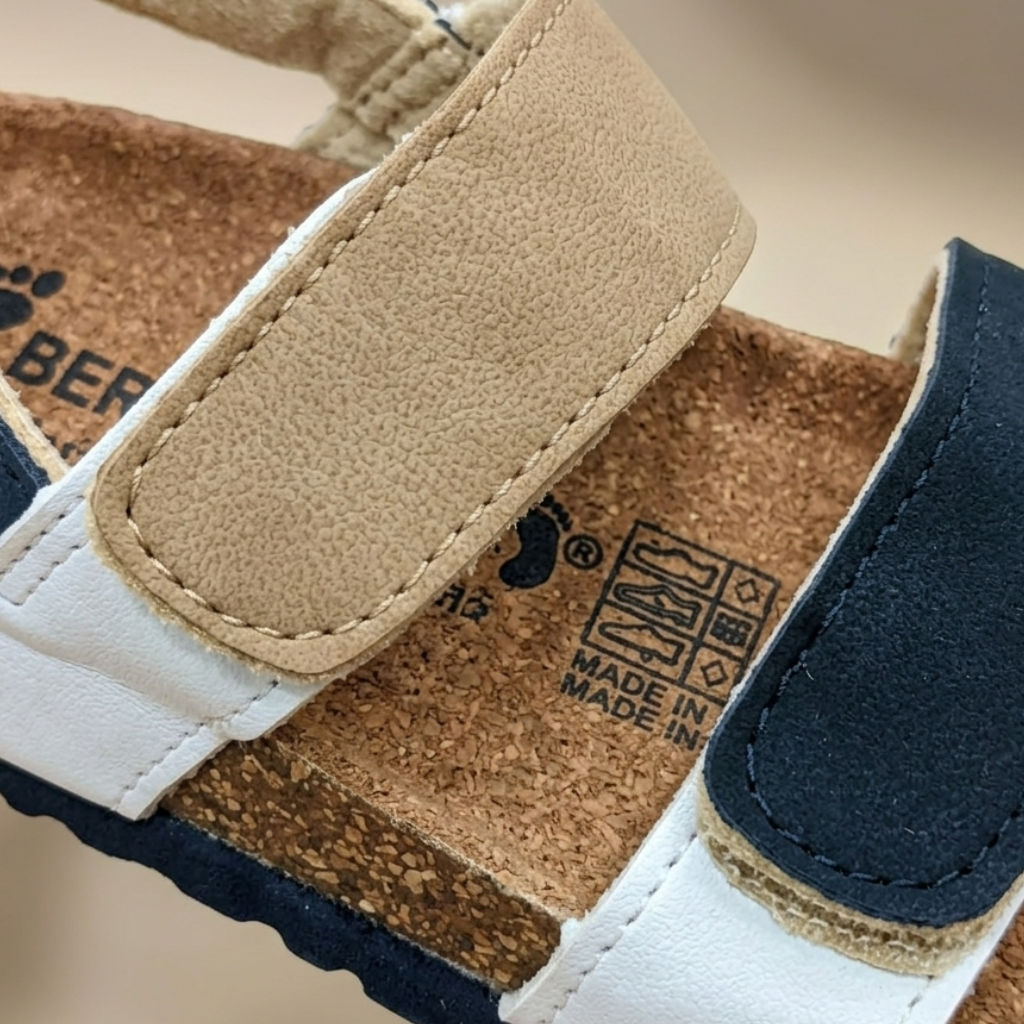 Kids Colorblock Velcro Strap Sandals with Back Support