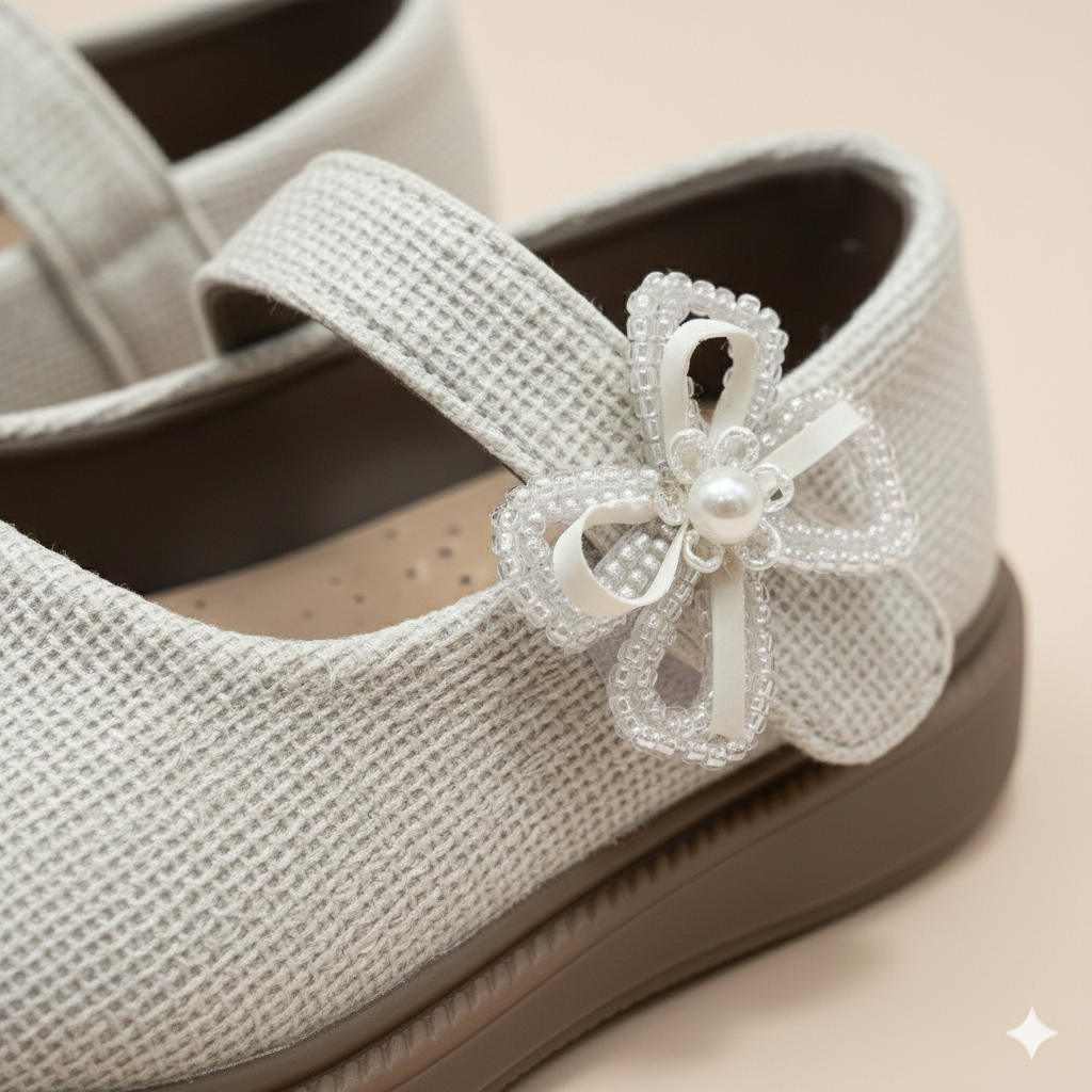 ✨ Elegant Girls Mary Jane Shoes with Flower Detail – Comfort Style ✨