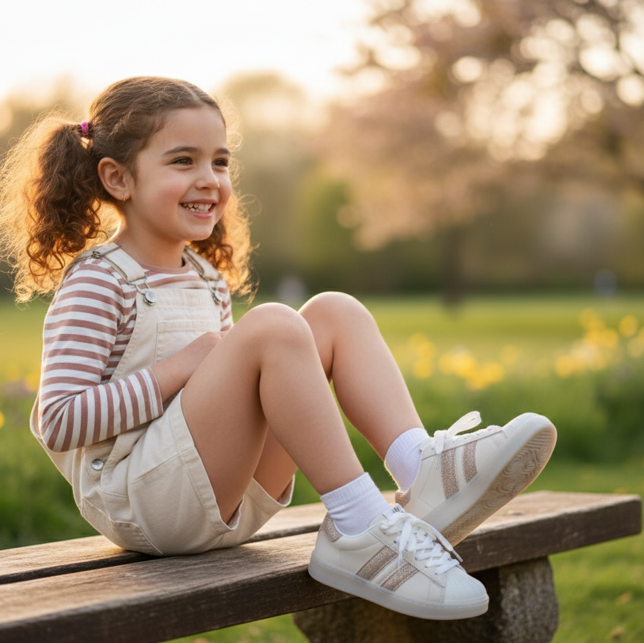 Baskets rayées classiques pour tout-petits – Chaussures légères et antidérapantes pour tous les jours