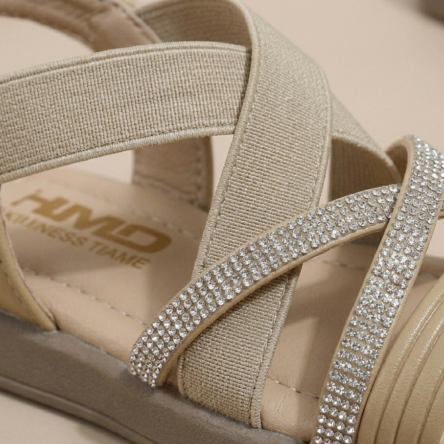 Sandales élégantes pour fille avec brides scintillantes – Chaussures d'été confortables et tendance