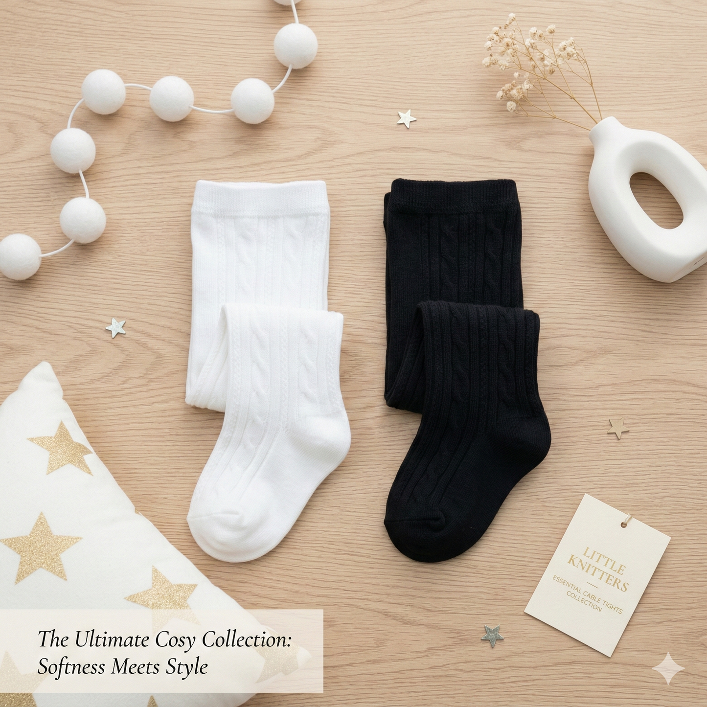 Collants en coton côtelé pour filles – Doux, extensibles et confortables au quotidien