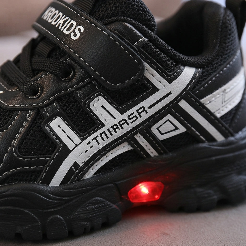 Baskets lumineuses à LED pour enfants – Chaussures légères et respirantes avec fermeture Velcro et semelle antidérapante