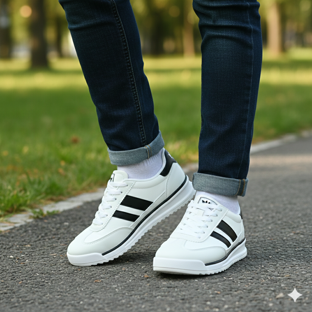 Classic Stripe Unisex Sneakers – Comfortable Everyday Casual Shoes