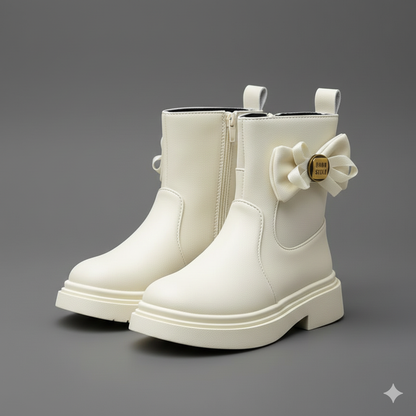 Bottes classiques confortables avec un joli nœud décoratif