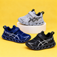 Kids’ Sporty Mesh Sneakers with Contrasting Side Details, Sculpted Cutout Soles and Lace-Up or Hook-and-Loop Fastening — Everyday Shoes