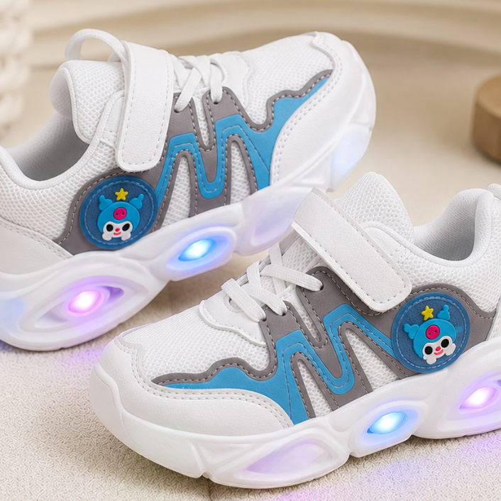 Kids’ LED Light-Up Sneakers with Adjustable Strap