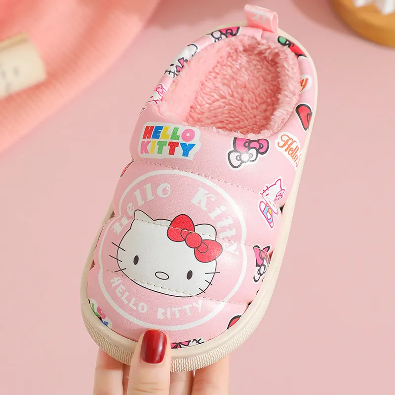 Hello Kitty Cozy Cotton Slippers: Adorable Autumn-Winter Indoor Delight for Kids!